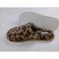 Leopard Faux Fur Slippers Warm Fuzzy Indoor
